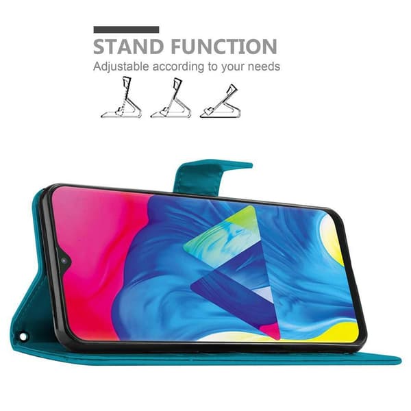 Samsung Galaxy A10 / M10 Suojakotelo Suojakuori Lompakkokotelo Matkapuhelinkotelo Kukat jossa on magneettisuljenta, jalusta-toiminto ja korttipaikat