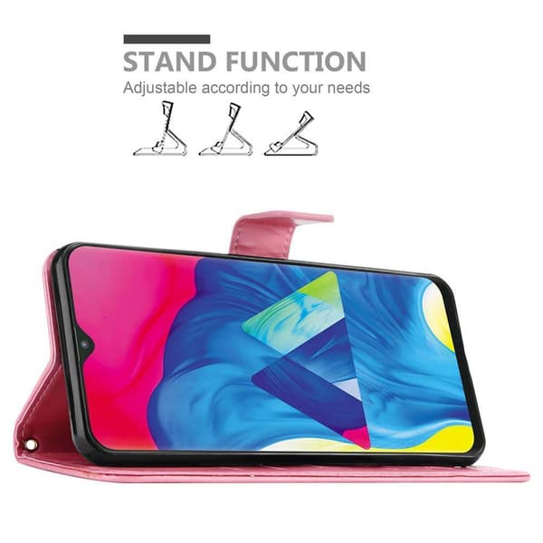 Samsung Galaxy A10 / M10 Skal Fodral i blomdesign Mobilskydd Case Cover med magnetisk stängning, ståfunktion och kortplatser