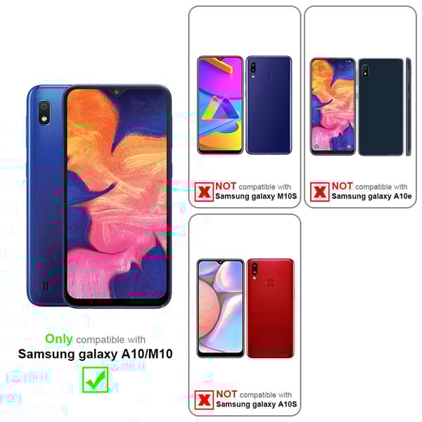 Samsung Galaxy A10 / M10 Skal Fodral i blomdesign Mobilskydd Case Cover med magnetisk stängning, ståfunktion och kortplatser