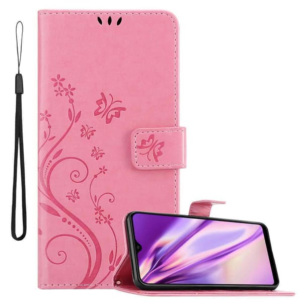 Samsung Galaxy A10 / M10 Skal Fodral i blomdesign Mobilskydd Case Cover med magnetisk stängning, ståfunktion och kortplatser