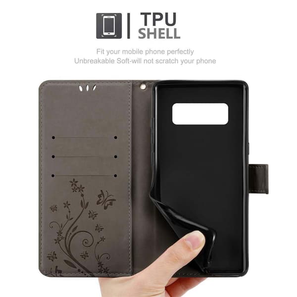 Samsung Galaxy NOTE 8 Pungetui Cover Blomster ()
