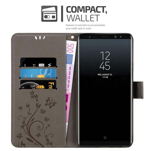 Samsung Galaxy NOTE 8 Pungetui Cover Blomster ()