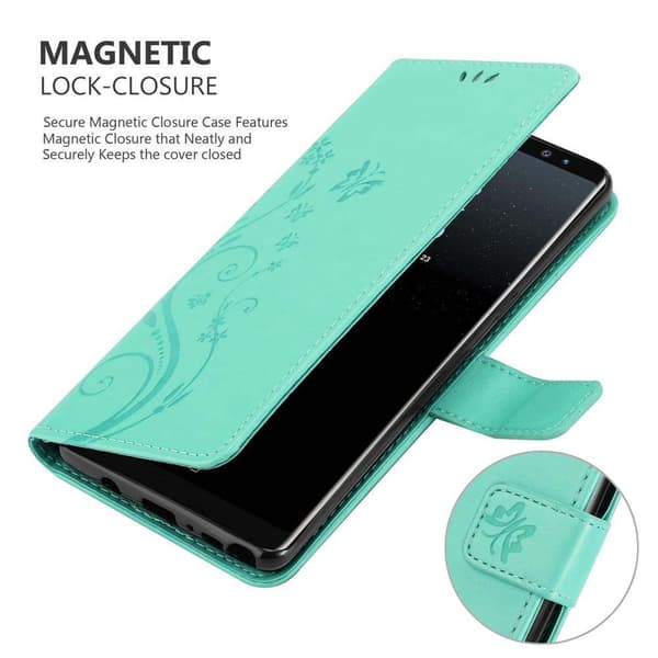Samsung Galaxy NOTE 8 Pungetui Cover Blomster ()