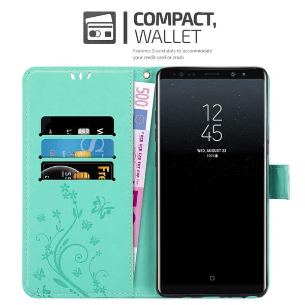 Samsung Galaxy NOTE 8 Pungetui Cover Blomster ()