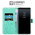 Pikkukuva 4 / 11: Samsung Galaxy NOTE 8 Suojakotelo Suojakuori Lompakkokotelo Matkapuhelinkotelo Kukat jossa on magneettisuljenta, jalusta-toiminto ja korttipaikat