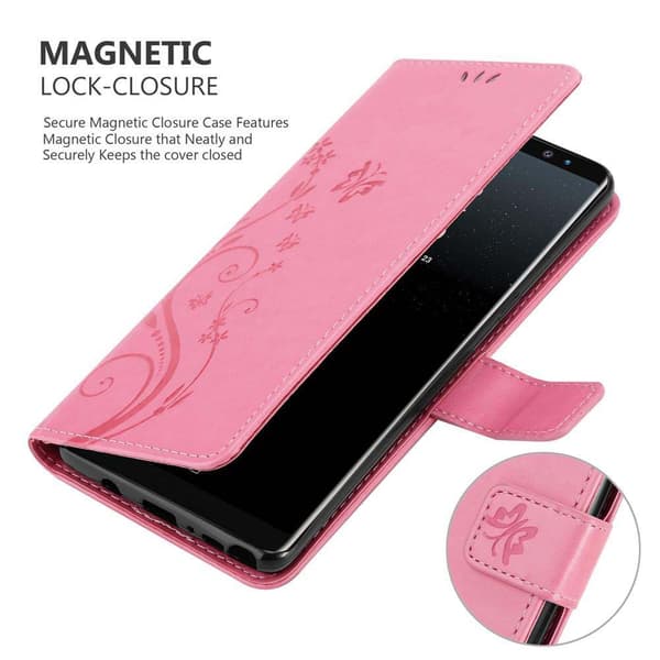 Samsung Galaxy NOTE 8 Pungetui Cover Blomster ()