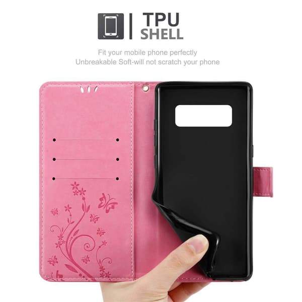 Samsung Galaxy NOTE 8 Pungetui Cover Blomster ()