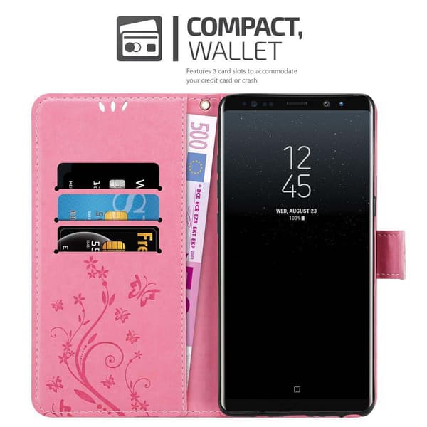 Samsung Galaxy NOTE 8 Pungetui Cover Blomster ()