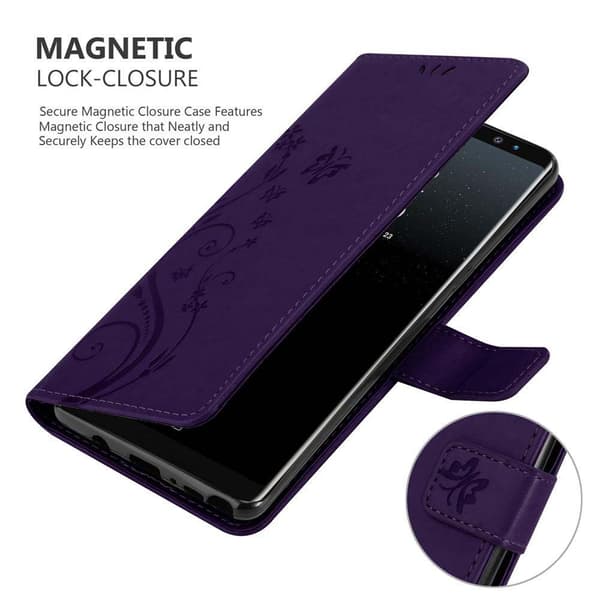Samsung Galaxy NOTE 8 Pungetui Cover Blomster ()