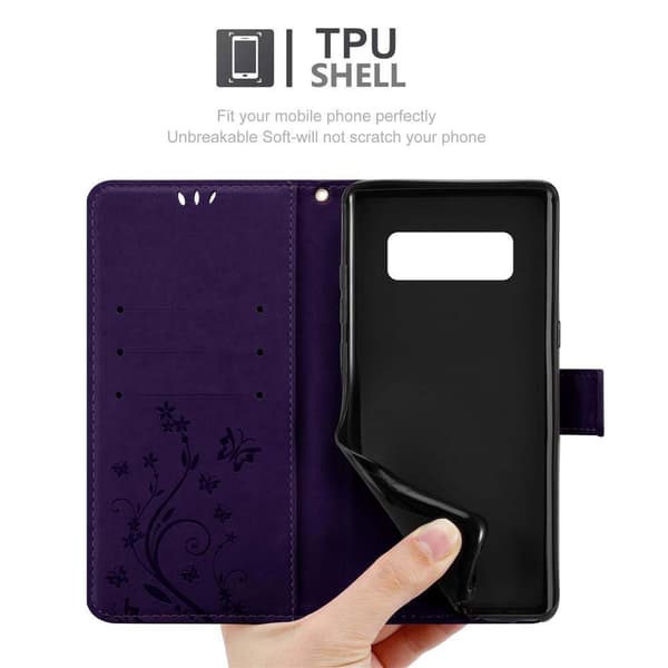 Samsung Galaxy NOTE 8 Pungetui Cover Blomster ()