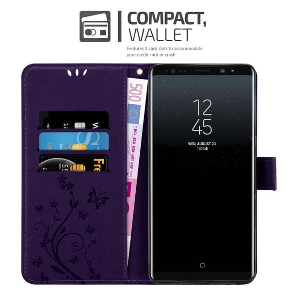 Samsung Galaxy NOTE 8 Pungetui Cover Blomster ()