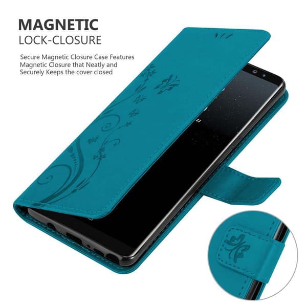 Samsung Galaxy NOTE 8 Pungetui Cover Blomster ()