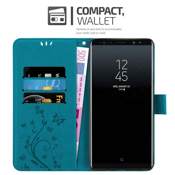 Samsung Galaxy NOTE 8 Pungetui Cover Blomster ()