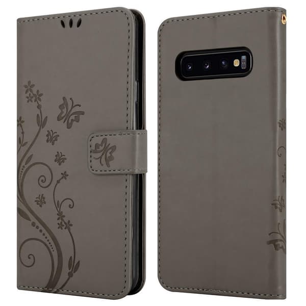 Samsung Galaxy S10 PLUS Pungetui Cover Blomster ()