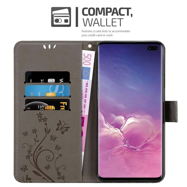Samsung Galaxy S10 PLUS Pungetui Cover Blomster ()