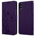 Miniatyrbilde 8 av 9: Deksel til iPhone X / XS Lommebokdeksel i blomster design med magnetisk lukking, stativfunksjon og kortplasser
