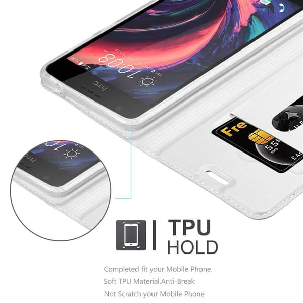 HTC Desire 10 LIFESTYLE / Desire 825 Suojakotelo Suojakuori Lompakkokotelo Matkapuhelinkotelo jossa magneettisuljenta, jalusta-toiminto ja korttitasku