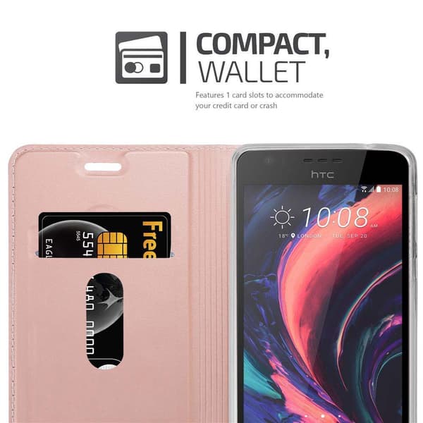 HTC Desire 10 LIFESTYLE / Desire 825 Suojakotelo Suojakuori Lompakkokotelo Matkapuhelinkotelo jossa magneettisuljenta, jalusta-toiminto ja korttitasku