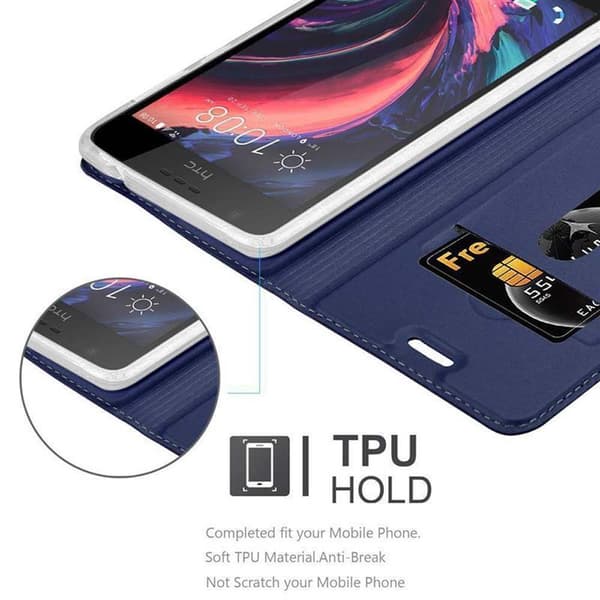 HTC Desire 10 LIFESTYLE / Desire 825 Suojakotelo Suojakuori Lompakkokotelo Matkapuhelinkotelo jossa magneettisuljenta, jalusta-toiminto ja korttitasku