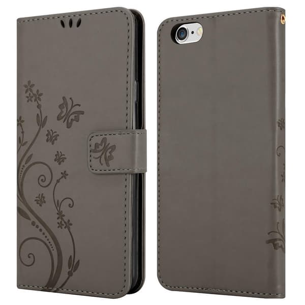 iPhone 6 PLUS / 6S PLUS Skal Fodral i blomdesign Mobilskydd Case Cover med magnetisk stängning, ståfunktion och kortplatser
