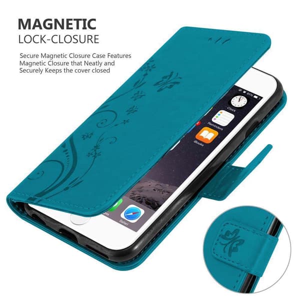 iPhone 6 PLUS / 6S PLUS Pungetui Cover Blomster ()