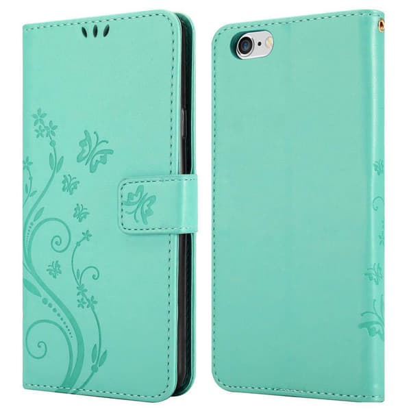 iPhone 6 PLUS / 6S PLUS Pungetui Cover Blomster ()