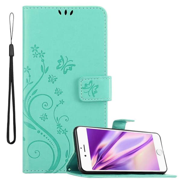 iPhone 6 PLUS / 6S PLUS Suojakotelo Suojakuori Lompakkokotelo Matkapuhelinkotelo Kukat jossa on magneettisuljenta, jalusta-toiminto ja korttipaikat
