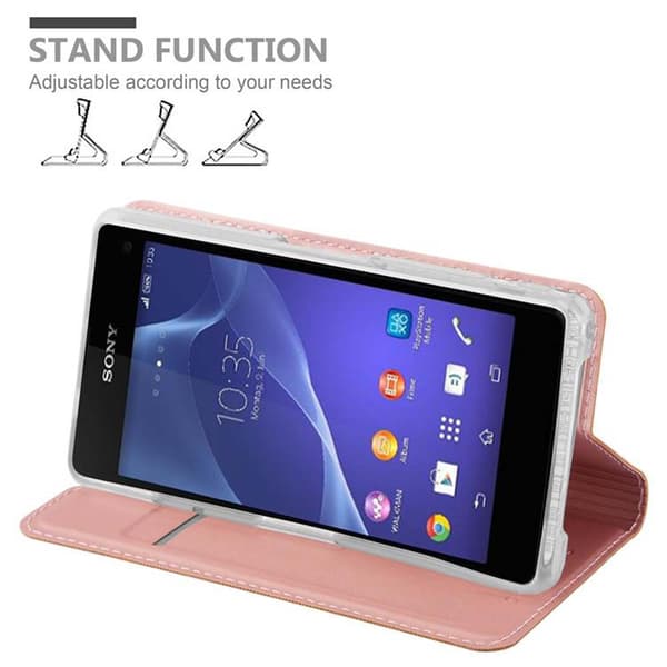Sony Xperia Z1 COMPACT Suojakotelo Suojakuori Lompakkokotelo Matkapuhelinkotelo jossa magneettisuljenta, jalusta-toiminto ja korttitasku