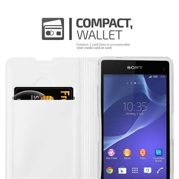 Sony Xperia Z1 COMPACT Suojakotelo Suojakuori Lompakkokotelo Matkapuhelinkotelo jossa magneettisuljenta, jalusta-toiminto ja korttitasku
