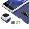 Pikkukuva 4 / 7: Sony Xperia Z1 COMPACT Suojakotelo Suojakuori Lompakkokotelo Matkapuhelinkotelo jossa magneettisuljenta, jalusta-toiminto ja korttitasku