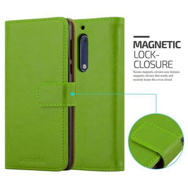 Nokia 5 2017 Plånboksfodral Skal Mobilskyddmed magnetisk stängning, ståfunktion och kortficka