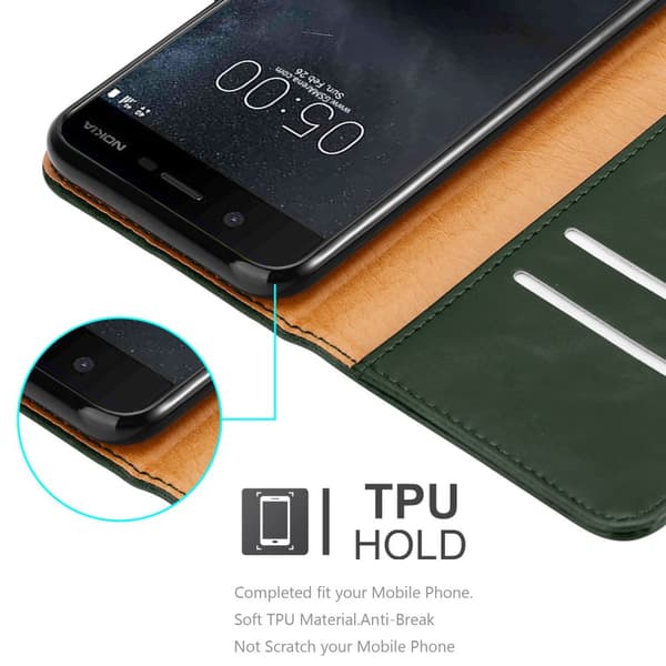 Nokia 5 2017 Plånboksfodral Skal Mobilskyddmed magnetisk stängning, ståfunktion och kortficka
