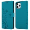 Miniatyrbilde 9 av 9: Deksel til iPhone 11 PRO Lommebokdeksel i blomster design med magnetisk lukking, stativfunksjon og kortplasser