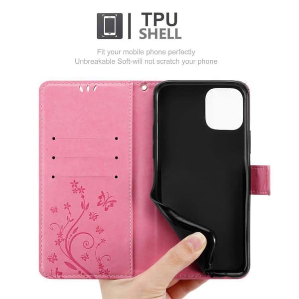iPhone 11 PRO Pungetui Cover Blomster ()