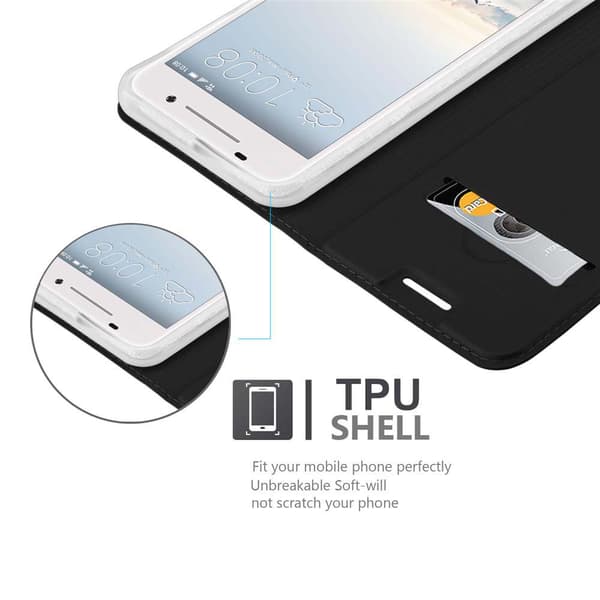 HTC ONE A9 Skal Fodral med magnetisk stängning, ståfunktion och kortficka Mobilskydd