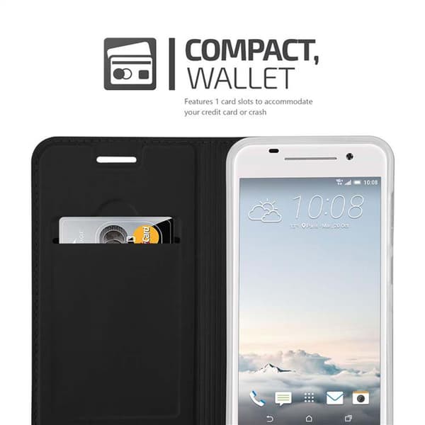 HTC ONE A9 Skal Fodral med magnetisk stängning, ståfunktion och kortficka Mobilskydd