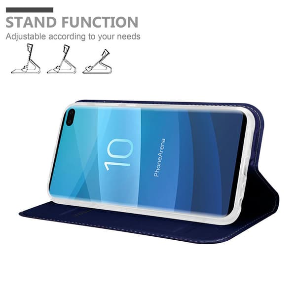 Samsung Galaxy S10 PLUS Skal Fodral med magnetisk stängning, ståfunktion och kortficka Mobilskydd