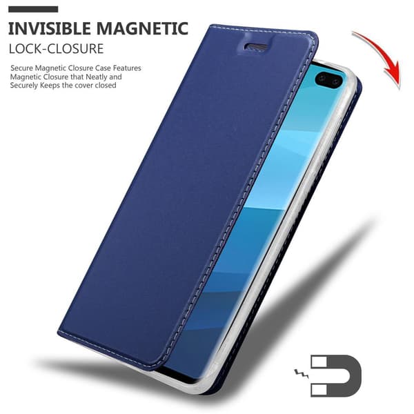 Samsung Galaxy S10 PLUS Skal Fodral med magnetisk stängning, ståfunktion och kortficka Mobilskydd
