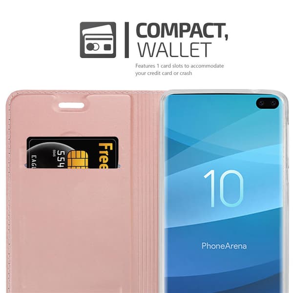 Deksel til Samsung Galaxy S10 PLUS Lommebokdeksel med magnetisk lukking, stativfunksjon og kortlomme