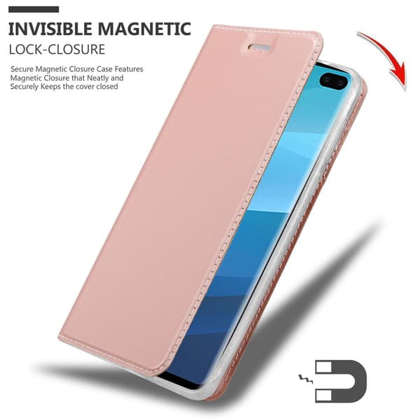 Deksel til Samsung Galaxy S10 PLUS Lommebokdeksel med magnetisk lukking, stativfunksjon og kortlomme