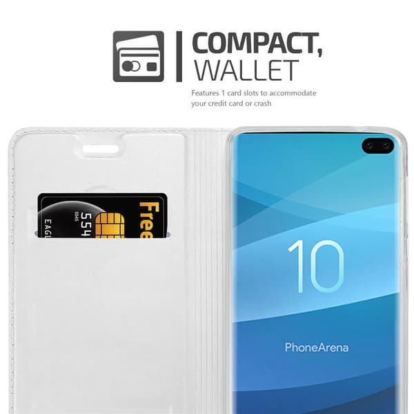 Samsung Galaxy S10 PLUS Skal Fodral med magnetisk stängning, ståfunktion och kortficka Mobilskydd