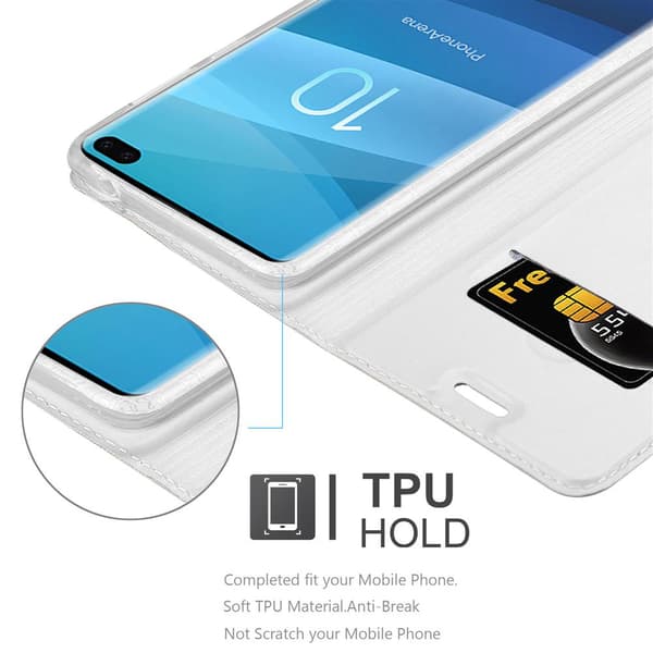 Deksel til Samsung Galaxy S10 PLUS Lommebokdeksel med magnetisk lukking, stativfunksjon og kortlomme