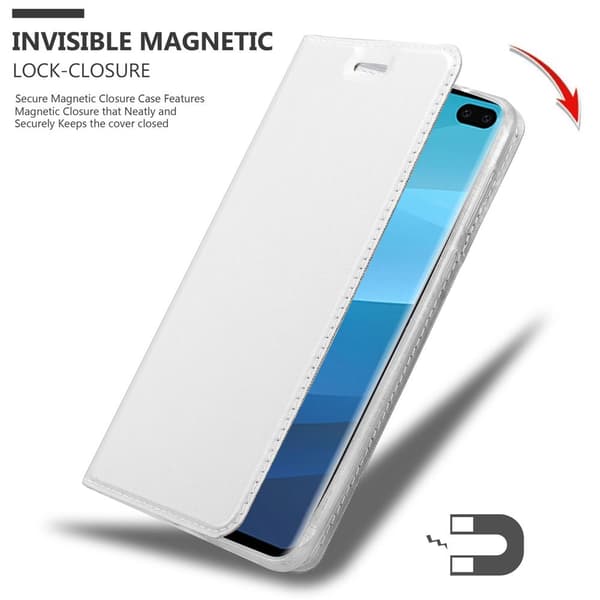 Deksel til Samsung Galaxy S10 PLUS Lommebokdeksel med magnetisk lukking, stativfunksjon og kortlomme