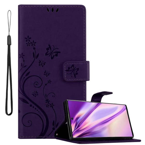 Samsung Galaxy NOTE 10 Suojakotelo Suojakuori Lompakkokotelo Matkapuhelinkotelo Kukat jossa on magneettisuljenta, jalusta-toiminto ja korttipaikat