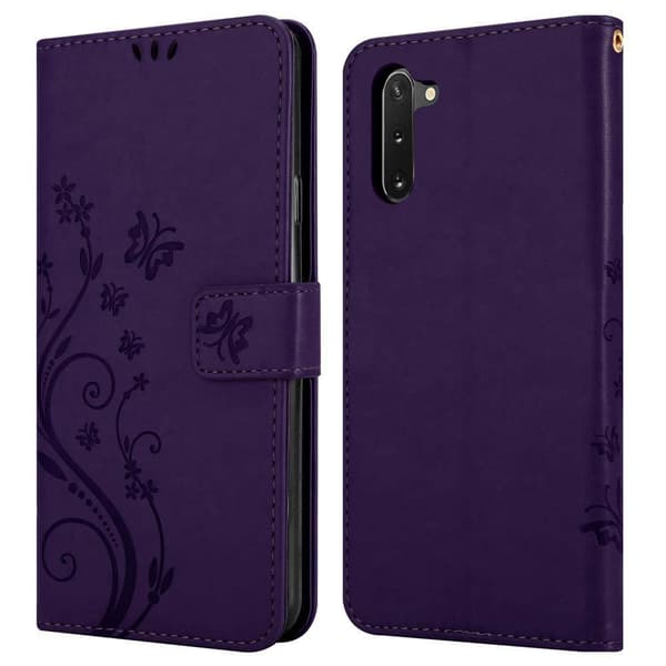 Samsung Galaxy NOTE 10 Pungetui Cover Blomster ()