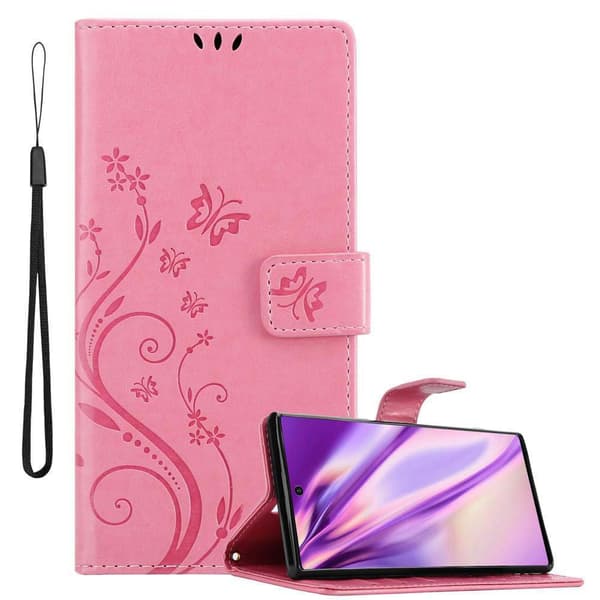 Samsung Galaxy NOTE 10 Suojakotelo Suojakuori Lompakkokotelo Matkapuhelinkotelo Kukat jossa on magneettisuljenta, jalusta-toiminto ja korttipaikat