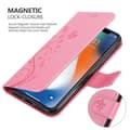 Miniatyrbilde 5 av 8: Deksel til iPhone XR Lommebokdeksel i blomster design med magnetisk lukking, stativfunksjon og kortplasser