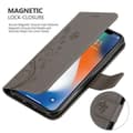 Miniatyrbilde 5 av 8: Deksel til iPhone XR Lommebokdeksel i blomster design med magnetisk lukking, stativfunksjon og kortplasser