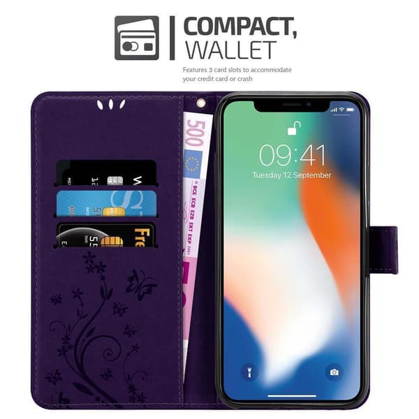 iPhone XR Pungetui Cover Blomster ()