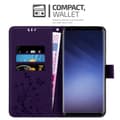 Miniatyrbild 3 av 8: Samsung Galaxy S9 PLUS Skal Fodral i blomdesign Mobilskydd Case Cover med magnetisk stängning, ståfunktion och kortplatser